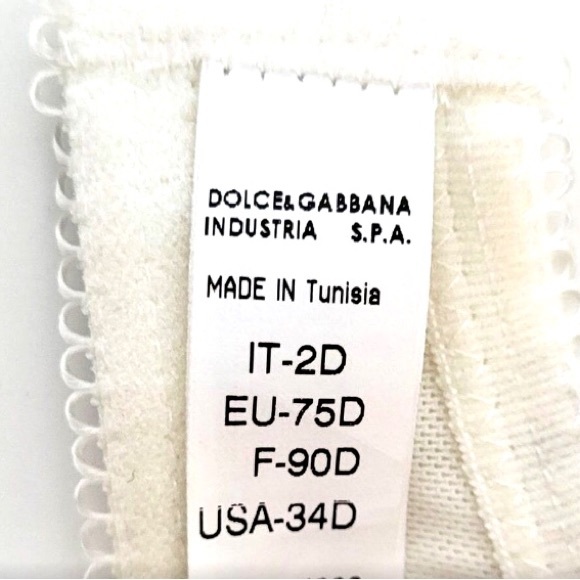 Dolce & Gabbana - new no tags. Delicate French Toile Pattern Ivory Bra - 34D - Picture 6 of 10